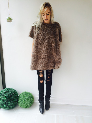 Vegan Shearling Tunic